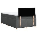 vidaXL Sommier à lattes de lit avec matelas Gris foncé 120x200cm Tissu
