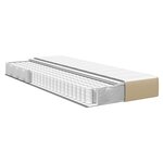 Matelas à ressorts ensachés vidaXL Vert clair Gris Moyen 90x190x20 cm Tissu