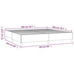 vidaXL Cadre de lit sans matelas noir 200x200 cm tissu