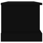 vidaXL Boîte de rangement noir 50x30x28 cm bois d'ingénierie