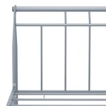 vidaXL Cadre de lit Gris Métal 120x200 cm