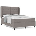 Lit box spring vidaXL avec matelas en taupe 140x200 cm tissu