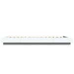 vidaXL Cadre de lit avec lumières LED blanc 100x200 cm bois ingénierie