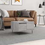 vidaXL Table basse sonoma gris 55x55x36 5 cm bois d'ingénierie