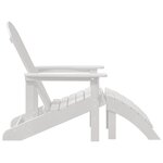 vidaXL Chaise Adirondack blanche avec repose-pieds