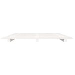 vidaXL Cadre de lit sans matelas blanc 135x190 cm bois de pin massif