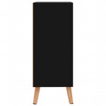 vidaXL Buffet noir brillant 60x30x72 cm bois d'ingénierie