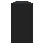 vidaXL Buffet avec lumières LED noir 283x37x67 cm