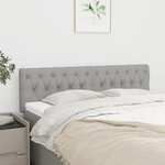 vidaXL Têtes de lit 2 Pièces Gris clair 80x7x78/88 cm Tissu