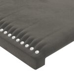 vidaXL Tête de lit à LED Gris foncé 160x5x118/128 cm Velours