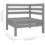 Salon de jardin meuble d'extérieur ensemble de mobilier 7 pièces bois de pin massif gris 02_0017413