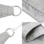 vidaXL Voile d'ombrage gris clair 7x5x5 m 100  polyester oxford
