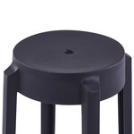 vidaXL Tabourets empilables lot de 4 noir plastique