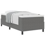 vidaXL Lit Boxspring GRIS 90x200 cm Tissu en Velours Côtelé