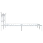 vidaXL Cadre de lit métal sans matelas et tête de lit blanc 140x190 cm