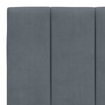 vidaXL Lit avec matelas gris foncé 200x200 cm velours