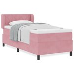 Lit ressort vidaXL avec matelas Rose 90x190 cm en velours
