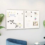 vidaXL Tableau blanc magnétique pliable 120x60x1 7 cm aluminium