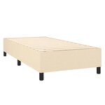 vidaXL Cadre de lit Crème 90 x 200 cm Tissu