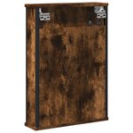 vidaXL Armoire à miroir de salle de bain chêne fumé bois d’ingénierie