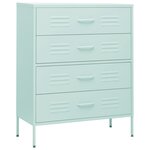 vidaXL Commode Vert menthe 80x35x101 5 cm Acier