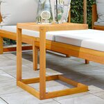 vidaXL vidaXL Table en forme de C 42x40x50 cm bois massif d'acacia