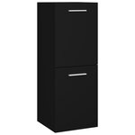 vidaXL Ensemble de meubles de salle de bain Noir Aggloméré