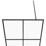 vidaXL Paroi de douche avec verre ESG transparent 100x195 cm Noir