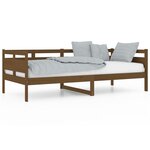 vidaXL Lit de jour sans matelas marron miel bois pin massif 90x200 cm