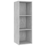 vidaXL Meubles TV 4 Pièces Gris béton 107x35x37 cm Aggloméré