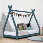 Lit tipi enfant NAKANA 80 x 160 vert pétrole