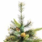 vidaXL Sapin de Noël artificiel articulé avec pommes de pin 180 cm