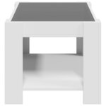 vidaXL Table basse avec LED blanc 73x53x45 cm bois d'ingénierie