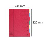 Trieur Extensible Harmonika Sans Élastique Fenêtres Imprimées 7 Compartiments - A4 - Rouge - X 8 - Exacompta