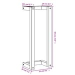 vidaXL Porte-serviette marron cire 23x18x60 cm bois de pin massif