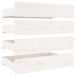 vidaXL Cadre de lit sans matelas avec tiroirs blanc