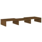 vidaXL Support de moniteur Marron miel 60x24x10 5cm Bois de pin solide