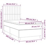 vidaXL Sommier à lattes de lit avec matelas LED Rose 90x200 cm Velours