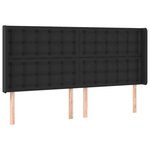vidaXL Sommier à lattes de lit matelas LED Noir 180x200cm Similicuir