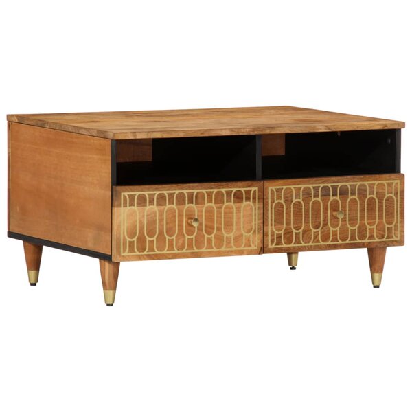 vidaXL Table basse 80x54x40 cm bois de manguier massif