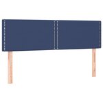 vidaXL Tête de lit à LED Bleu 144x5x78/88 cm Tissu