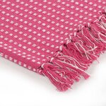 vidaXL Couverture coton à carreaux 160x210 cm Rose