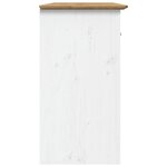vidaXL Buffet BODO blanc et marron 115 5x44x80 cm bois massif de pin