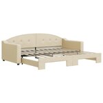 vidaXL Lit de jour avec gigogne sans matelas crème 90x200 cm