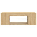 vidaXL Meuble TV avec lumières LED chêne sonoma 90x39x30 cm