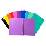 Chemise À Lamelle Carte Lustrée Pelliculée 355gm2 Iderama - A4 - Couleurs Assorties - X 25 - Exacompta