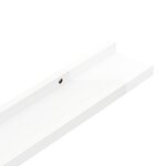 vidaXL Étagères murales 4 Pièces Blanc brillant 100x9x3 cm