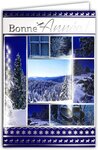 Carte bonne année argenté présentez vos meilleurs vœux souhaits avec enveloppe
