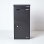 Boîte à colis Extra Large Noir 2 portes Acier galvanisé SMART PARCEL BOX®