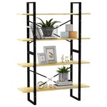 vidaXL Bibliothèque à 4 niveaux 100x30x140 cm Bois de pin massif